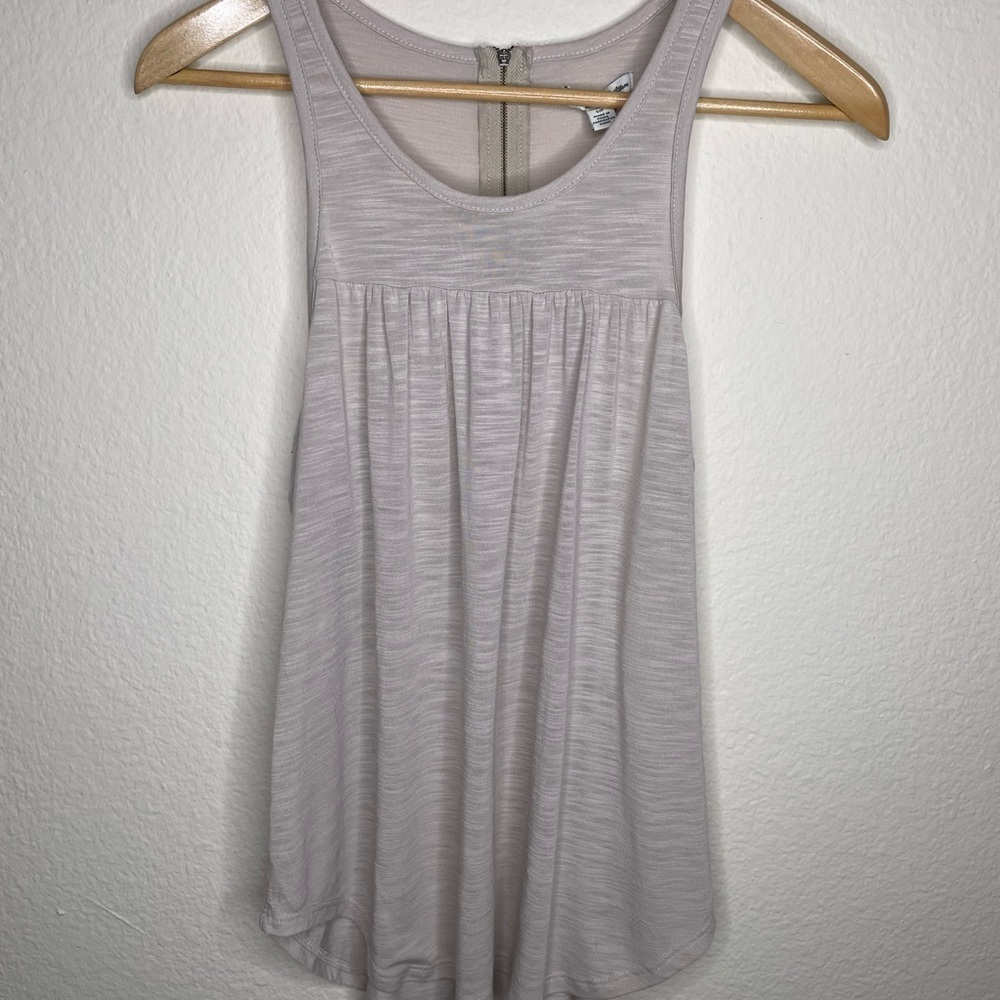 𝅺AMERICAN Eagle Women’s Slub Knit Racerback Tank Top Light Tan Small
